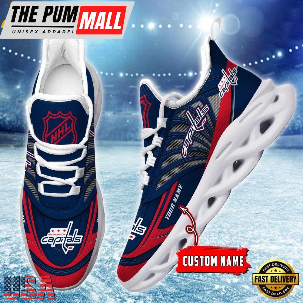Custom Name NHL Washington Capitals New Design Max Soul Shoes, Running Sneakers Shoes