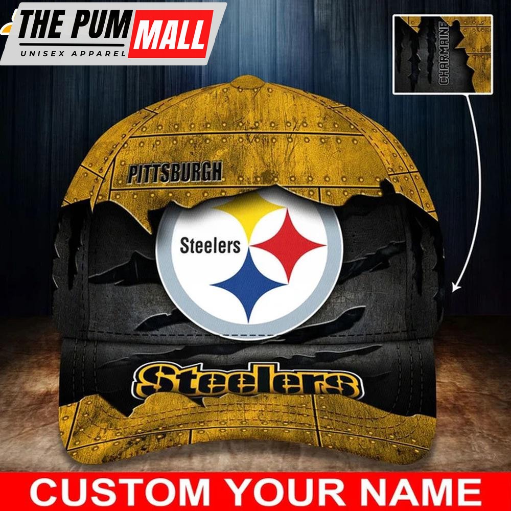 Custom Name Pittsburgh Steelers Logo Classic Baseball Cap