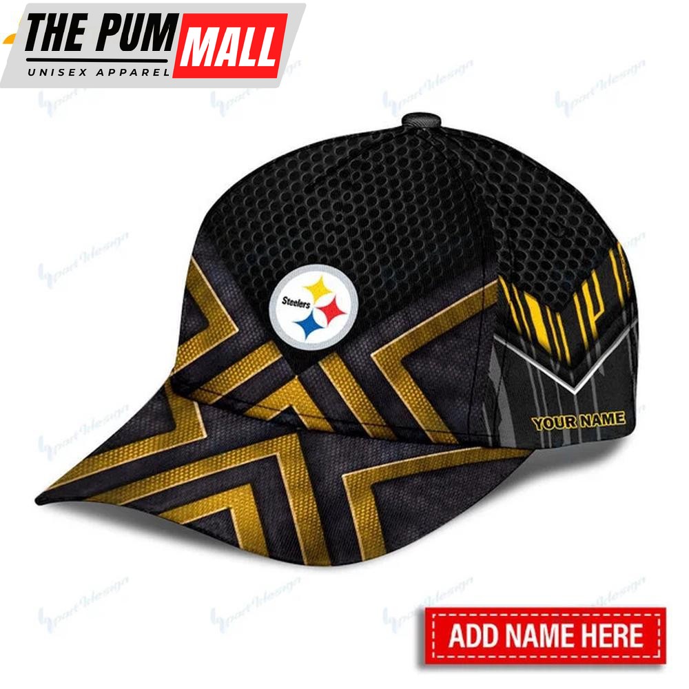 Custom Name Pittsburgh Steelers Sport Team Pattern Classic Baseball Cap