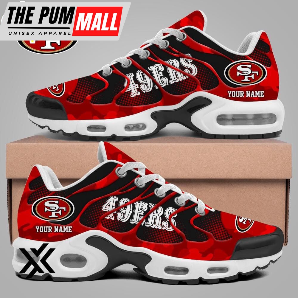 Custom Name San Francisco 49ers Air Max Plus Shoes For Fans