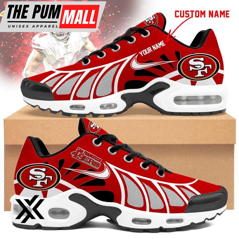 Custom Name San Francisco 49ers Air Max Plus Shoes For Fans