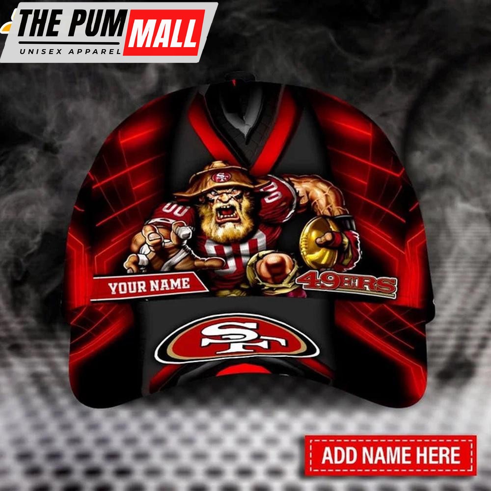 Custom Name San Francisco 49ers Mascot Classic Baseball Cap