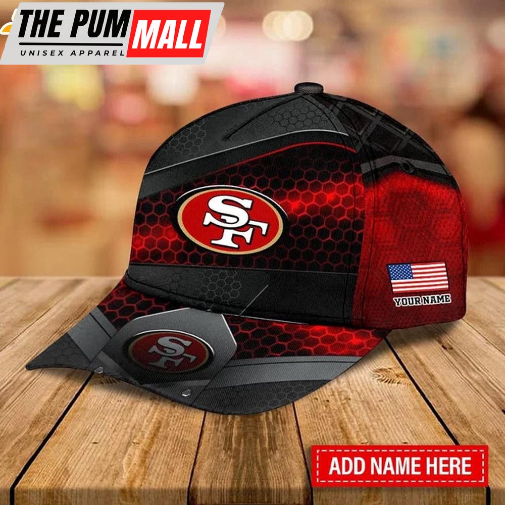 Custom Name San Francisco 49ers US Flag Classic Baseball Cap