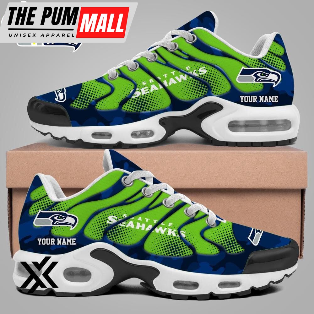 Custom Name Seattle Seahawks Air Max Plus Shoes For Fans