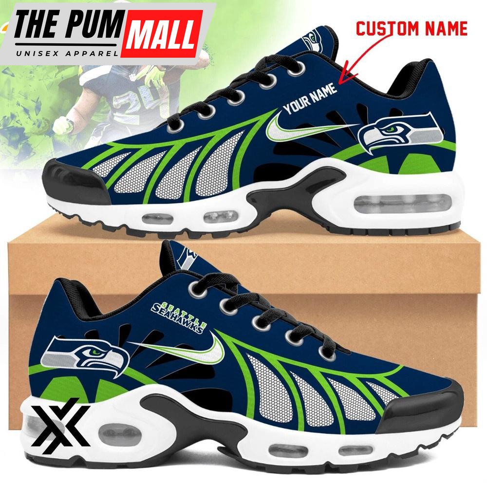 Custom Name Seattle Seahawks Air Max Plus Shoes For Fans