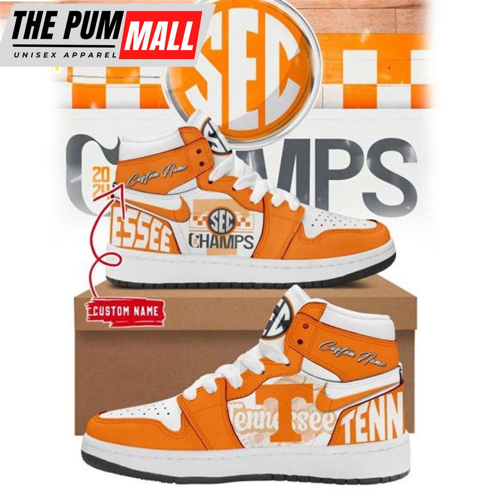 Custom Name SEC 2024 Men’s Basketball Champions Tennessee Volunteers Air Jd 1