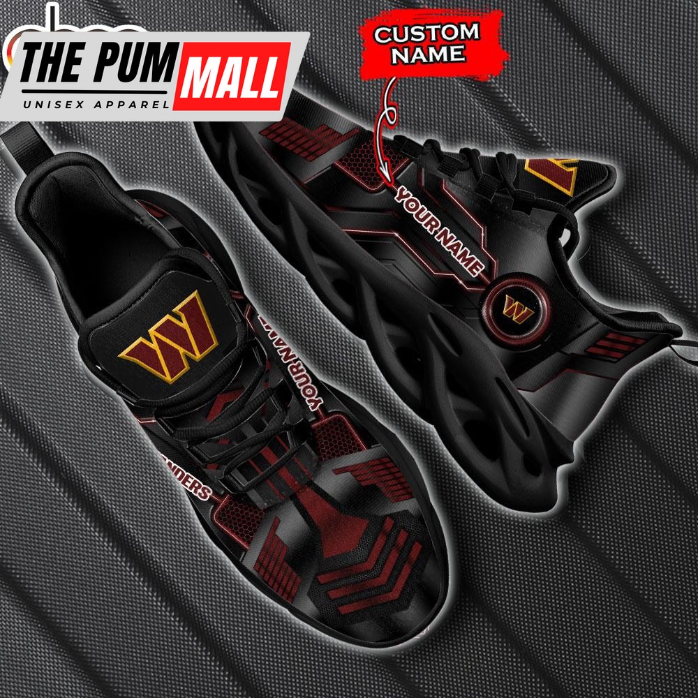 Custom Name Washington Commanders NFL Max Soul Shoes Gift For Fans