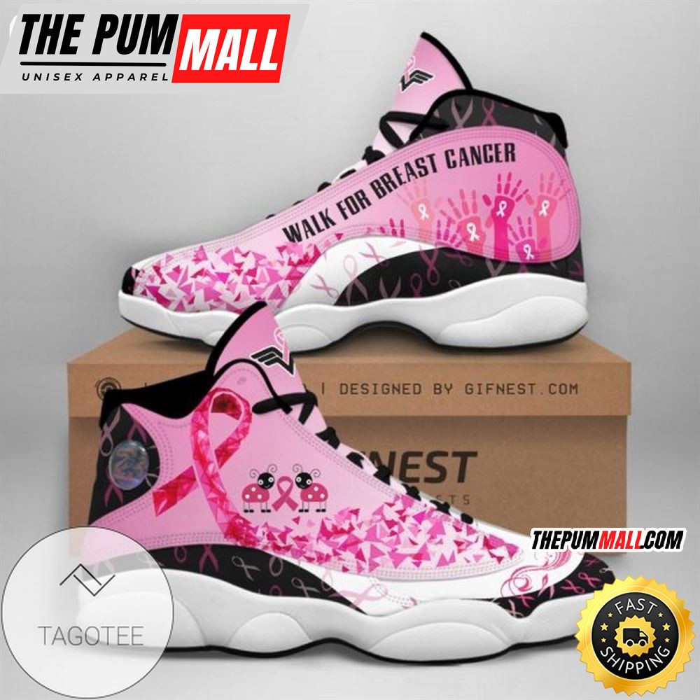Custom Name Wonder Woman Breast Cancer Awareness Air Jd 13 Sneaker Shoes