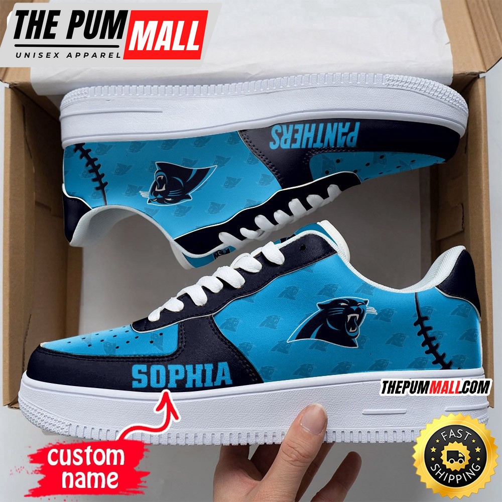 Custom NFL Carolina Panthers Air Force 1 Shoes Fashionable Air Force 1