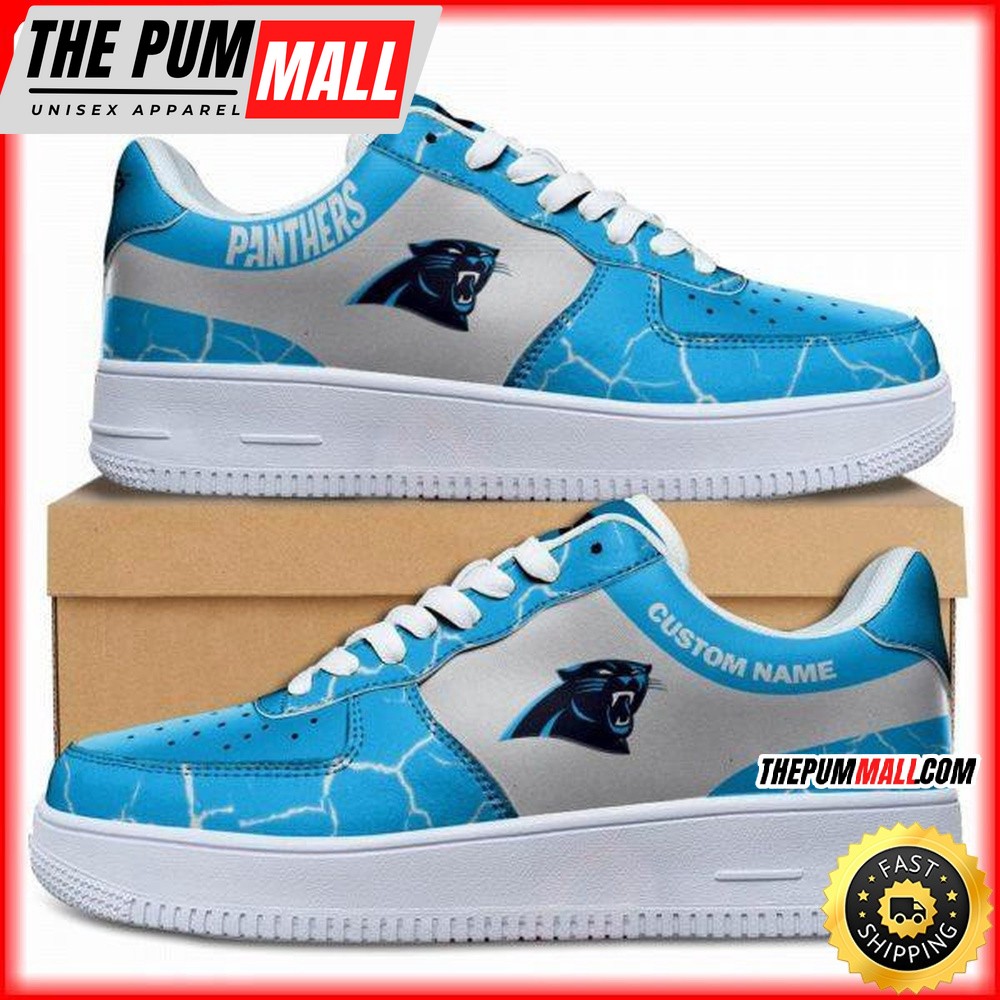 Custom NFL Carolina Panthers Air Force 1 Shoes Sneaker Football Shoes For Fans