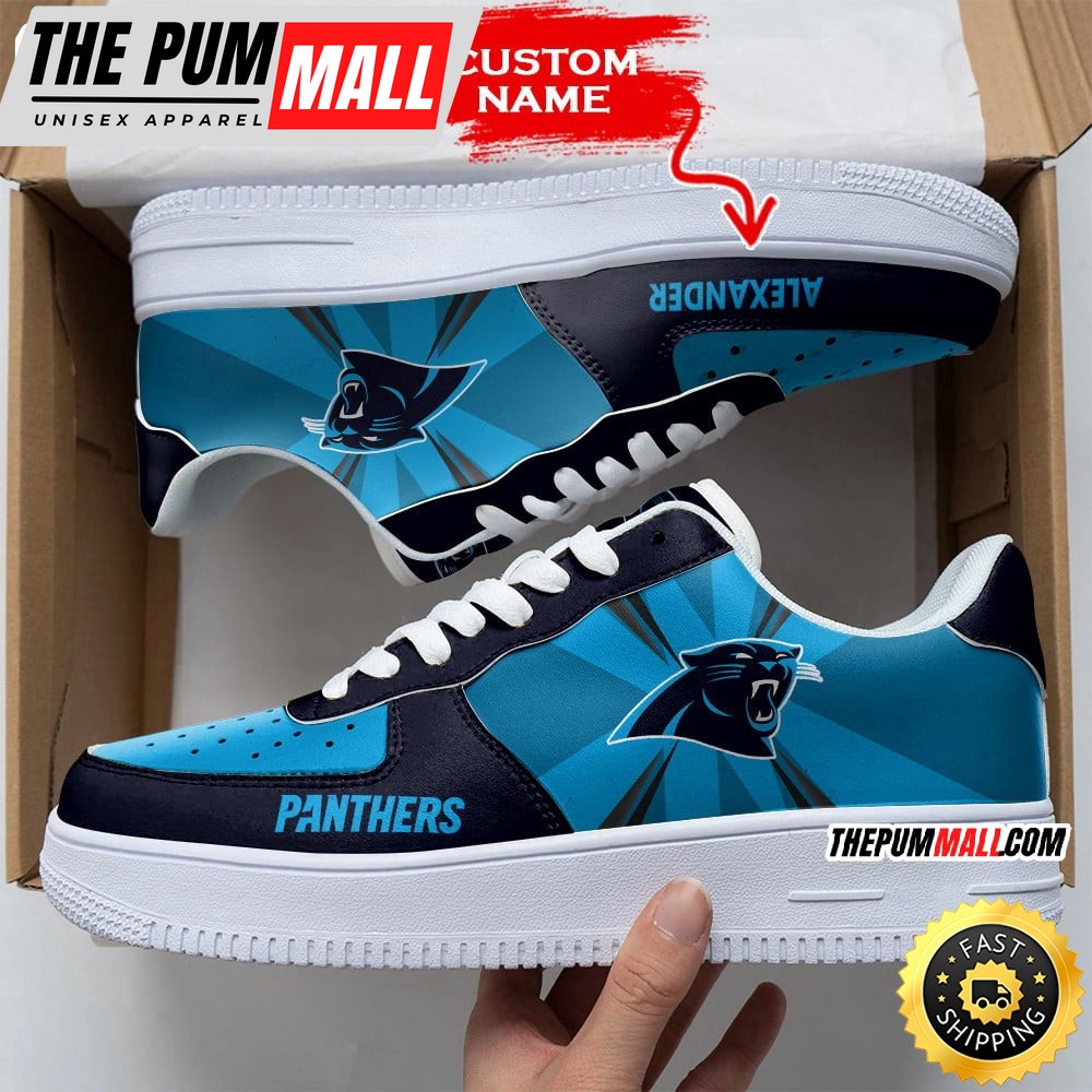 Custom NFL Carolina Panthers Air Force 1 Shoes Versatile AF1 Series