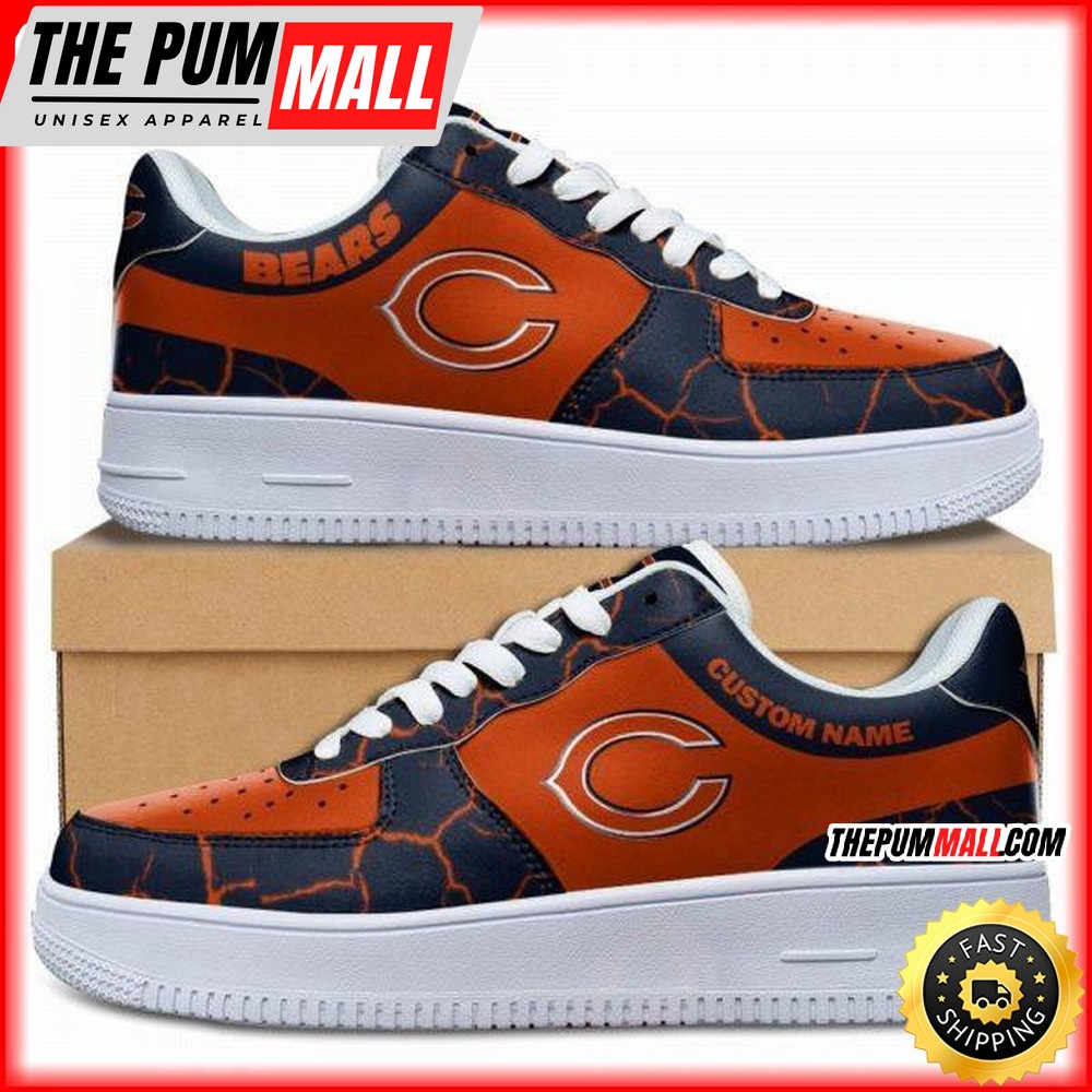 Custom NFL Chicago Bears Air Force 1 Shoes Sneaker Football Shoes For Fans