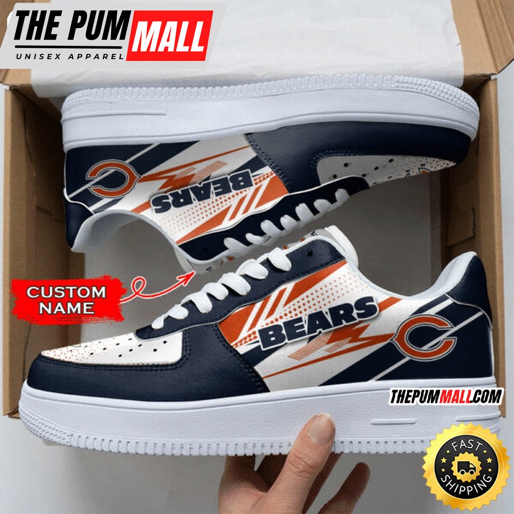 Custom NFL Chicago Bears Air Force 1 Shoes Sports Sneaker For Fans