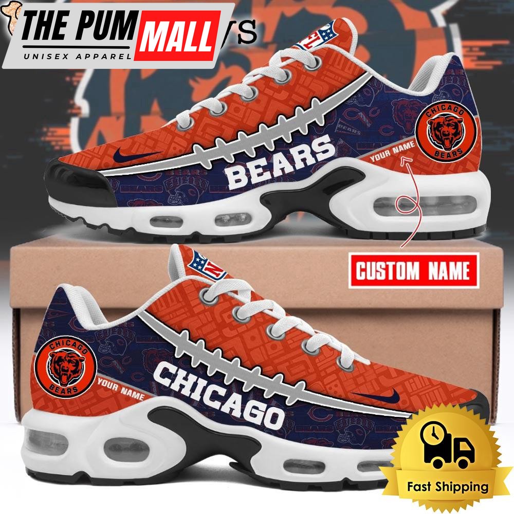 Custom NFL Chicago Bears Limited Design Air Max Plus Shoes