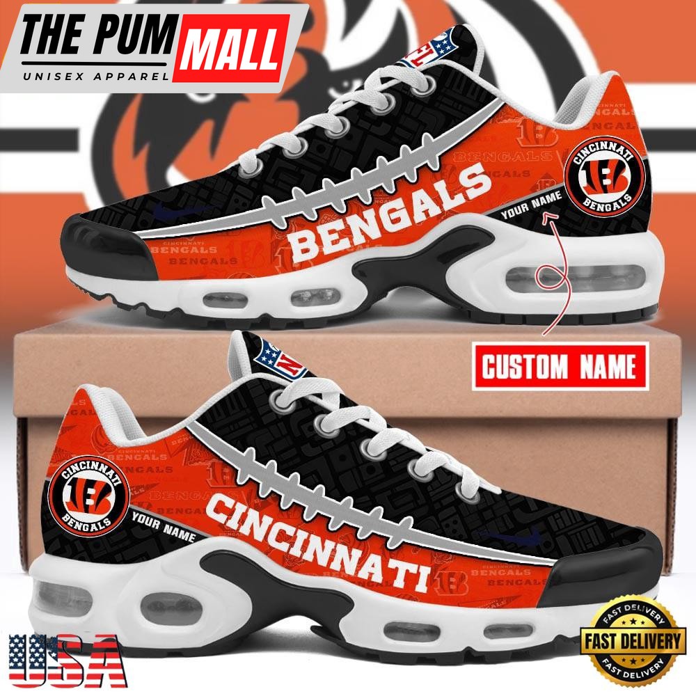 Custom NFL Cincinnati Bengals Limited Design Air Max Plus Shoes Running Sneakers