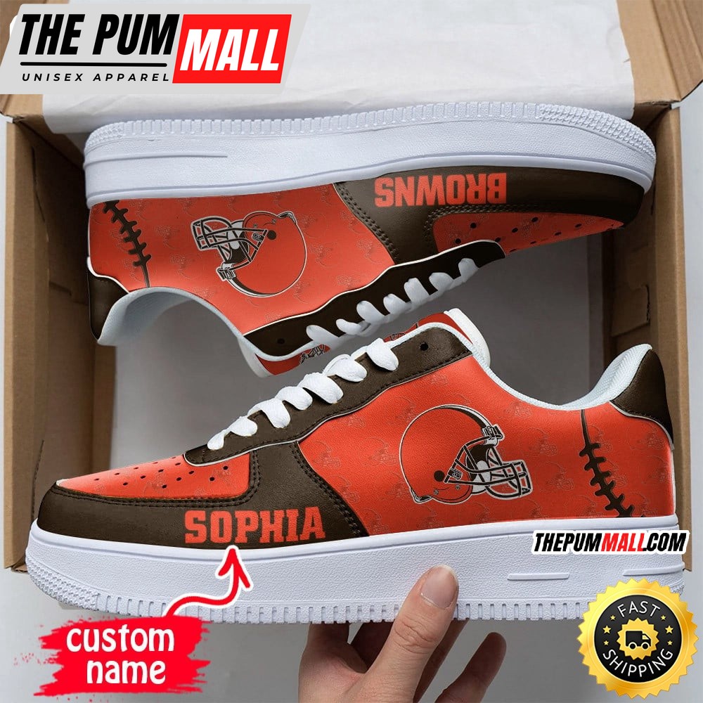 Custom NFL Cleveland Browns Air Force 1 Shoes Fashionable Air Force 1