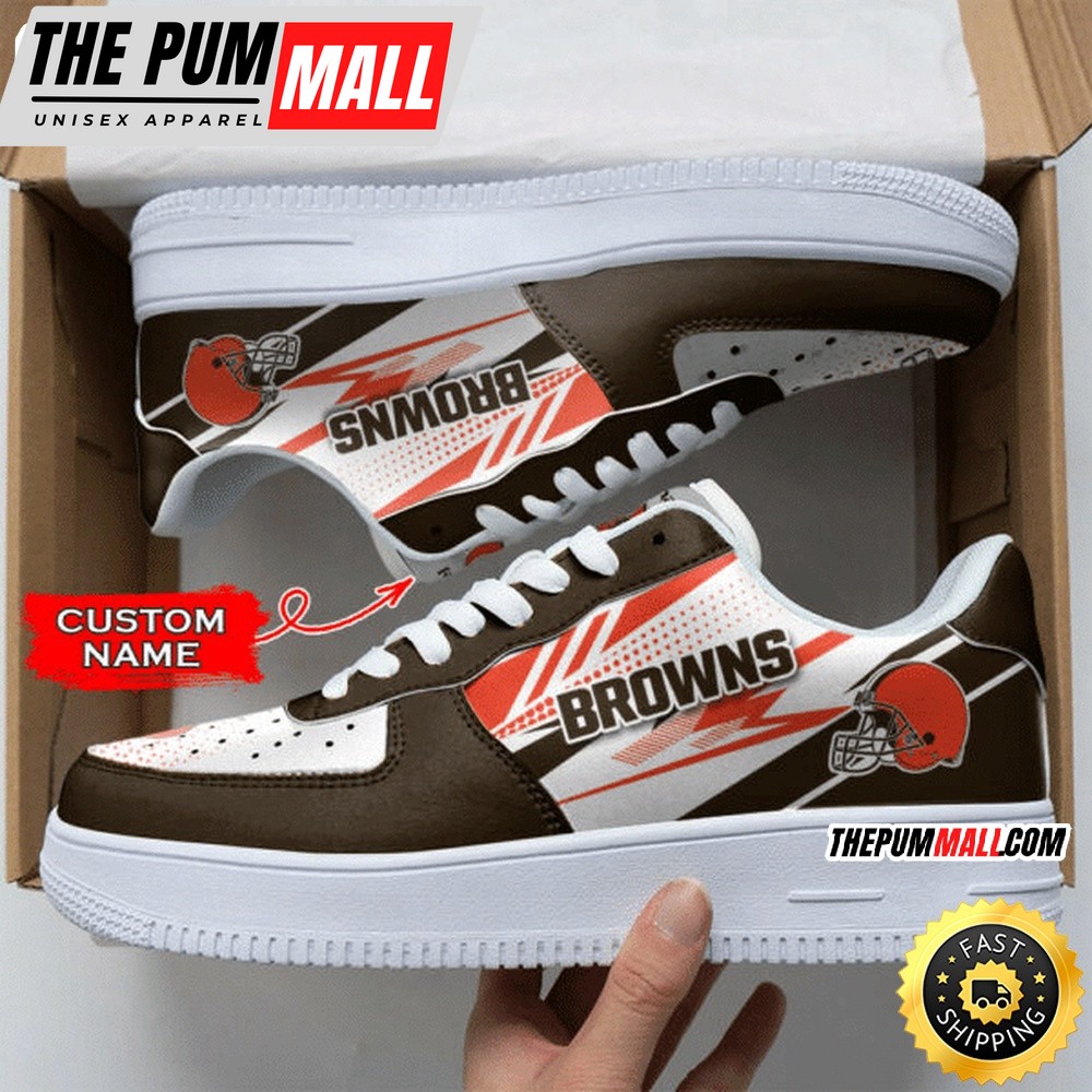Custom NFL Cleveland Browns Air Force 1 Shoes Sports Sneaker For Fans