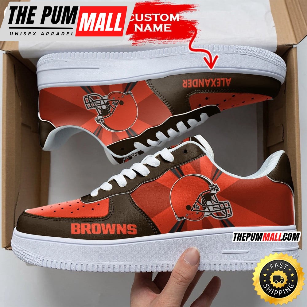 Custom NFL Cleveland Browns Air Force 1 Shoes Versatile AF1 Series