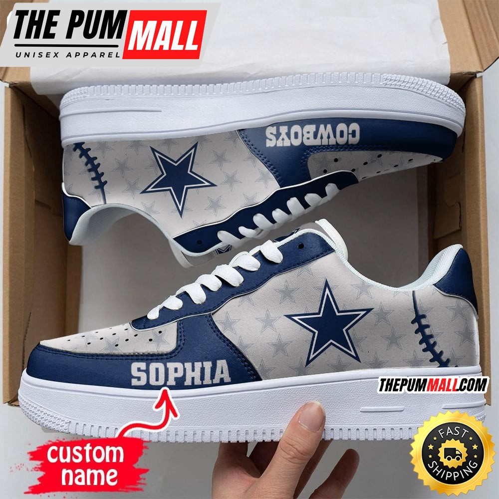 Custom NFL Dallas Cowboys Air Force 1 Shoes Fashionable Air Force 1