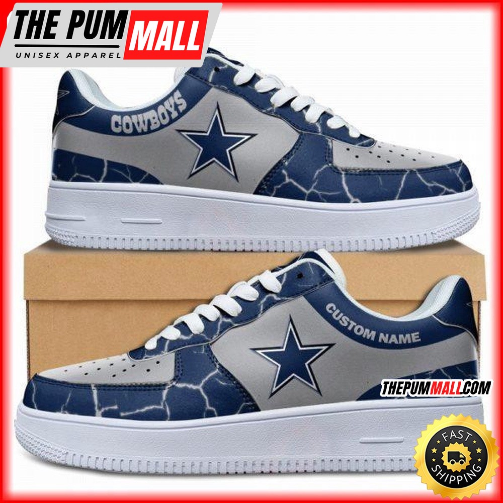 Custom NFL Dallas Cowboys Air Force 1 Shoes Sneaker Football Shoes For Fans