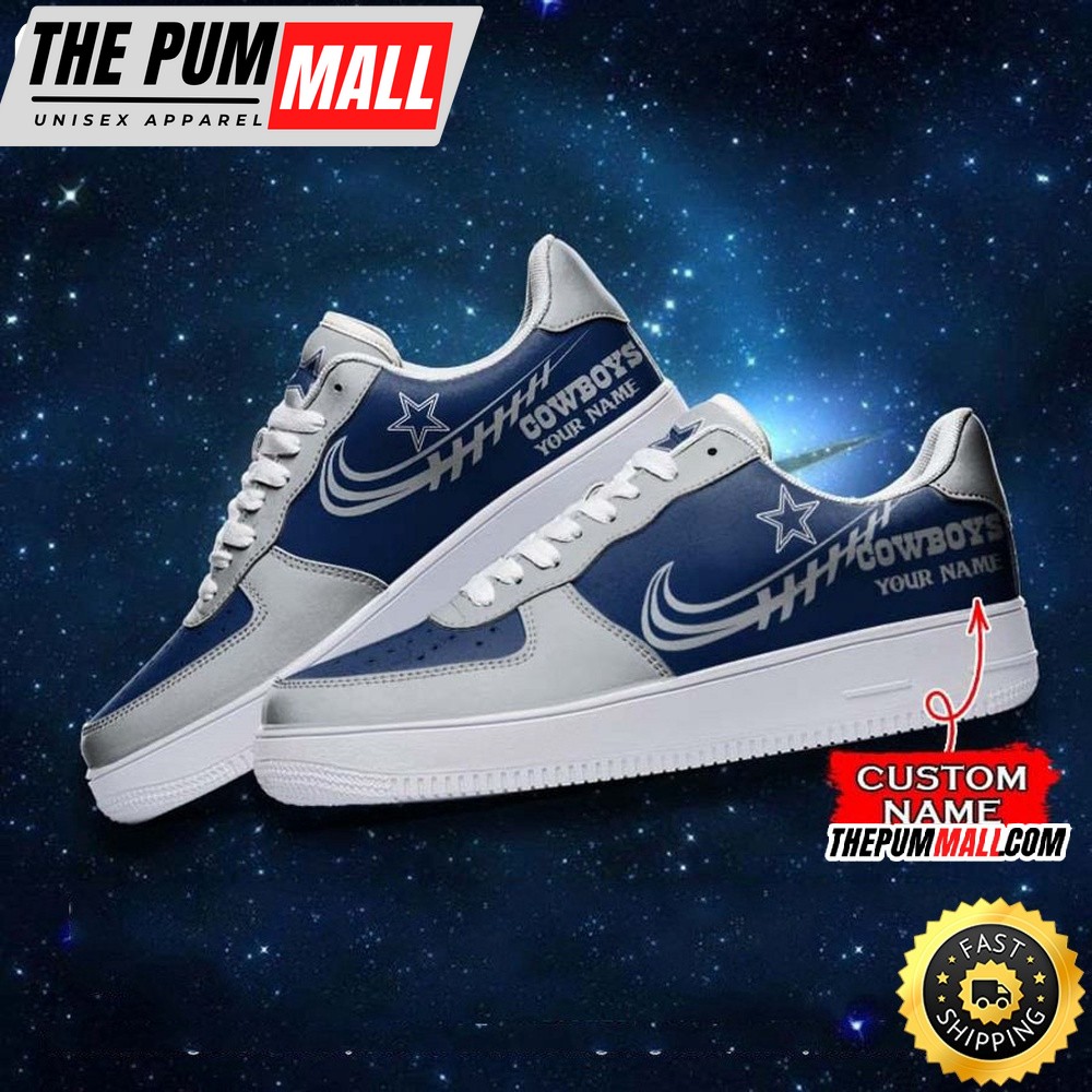 Custom NFL Dallas Cowboys Air Force 1 Shoes Sneaker Football Shoes For Sport Fans