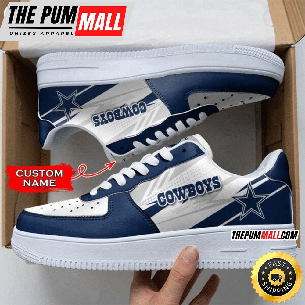 Custom NFL Dallas Cowboys Air Force 1 Shoes Sports Sneaker For Fans