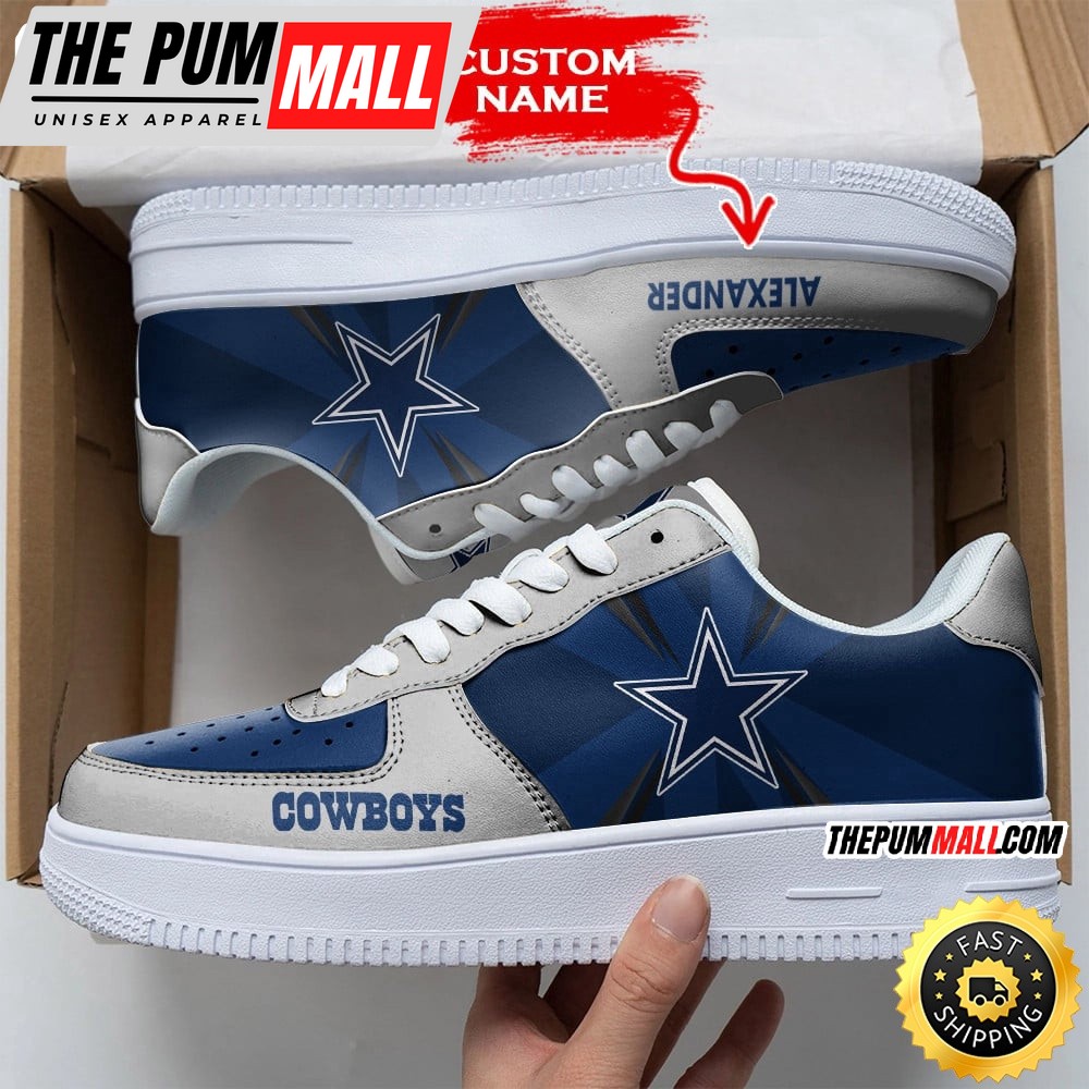 Custom NFL Dallas Cowboys Air Force 1 Shoes Versatile AF1 Series