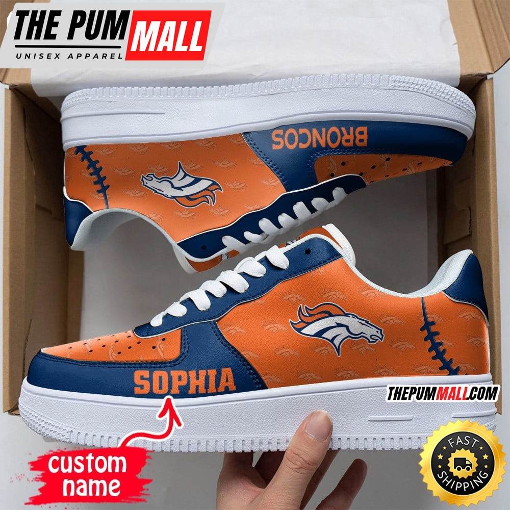 Custom NFL Denver Broncos Air Force 1 Shoes Fashionable Air Force 1