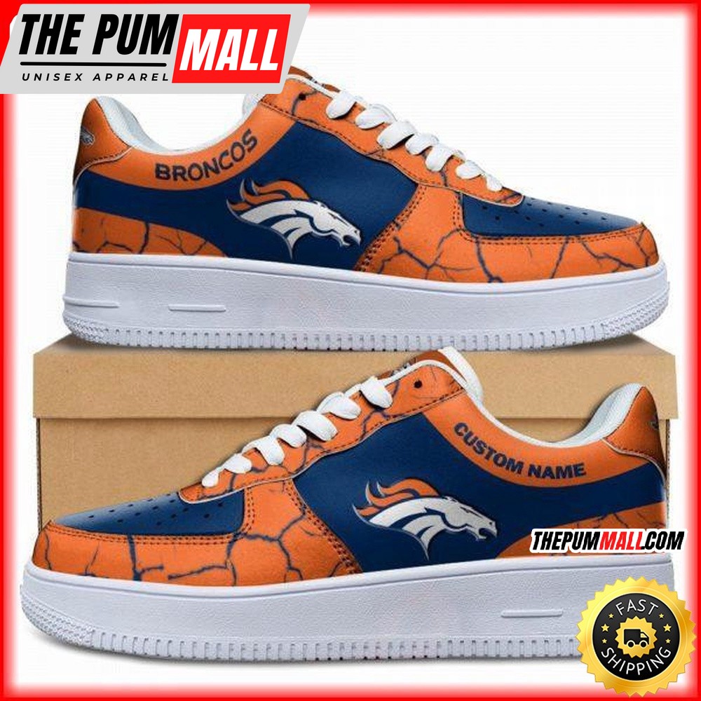 Custom NFL Denver Broncos Air Force 1 Shoes Sneaker Football Shoes For Fans