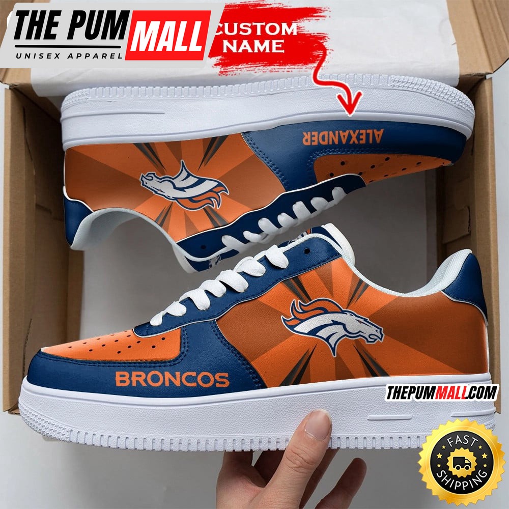Custom NFL Denver Broncos Air Force 1 Shoes Versatile AF1 Series