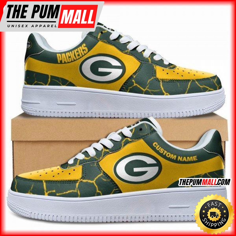 Custom NFL Green Bay Packers Air Force 1 Shoes Sneaker Football Shoes For Fans