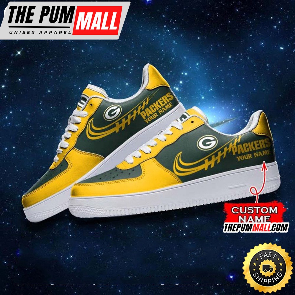 Custom NFL Green Bay Packers Air Force 1 Shoes Sneaker Football Shoes For Sport Fans