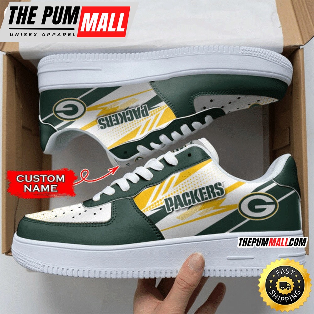 Custom NFL Green Bay Packers Air Force 1 Shoes Sports Sneaker For Fans