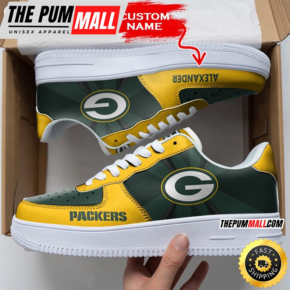 Custom NFL Green Bay Packers Air Force 1 Shoes Versatile AF1 Series