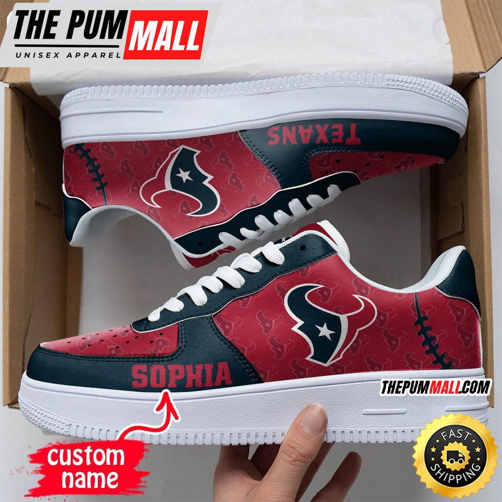 Custom NFL Houston Texans Air Force 1 Shoes Fashionable Air Force 1