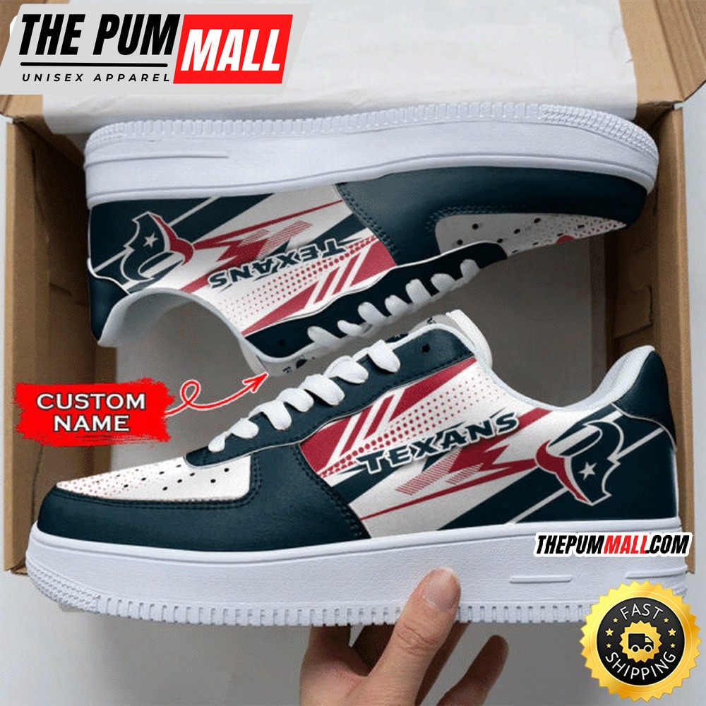 Custom NFL Houston Texans Air Force 1 Shoes Sports Sneaker For Fans