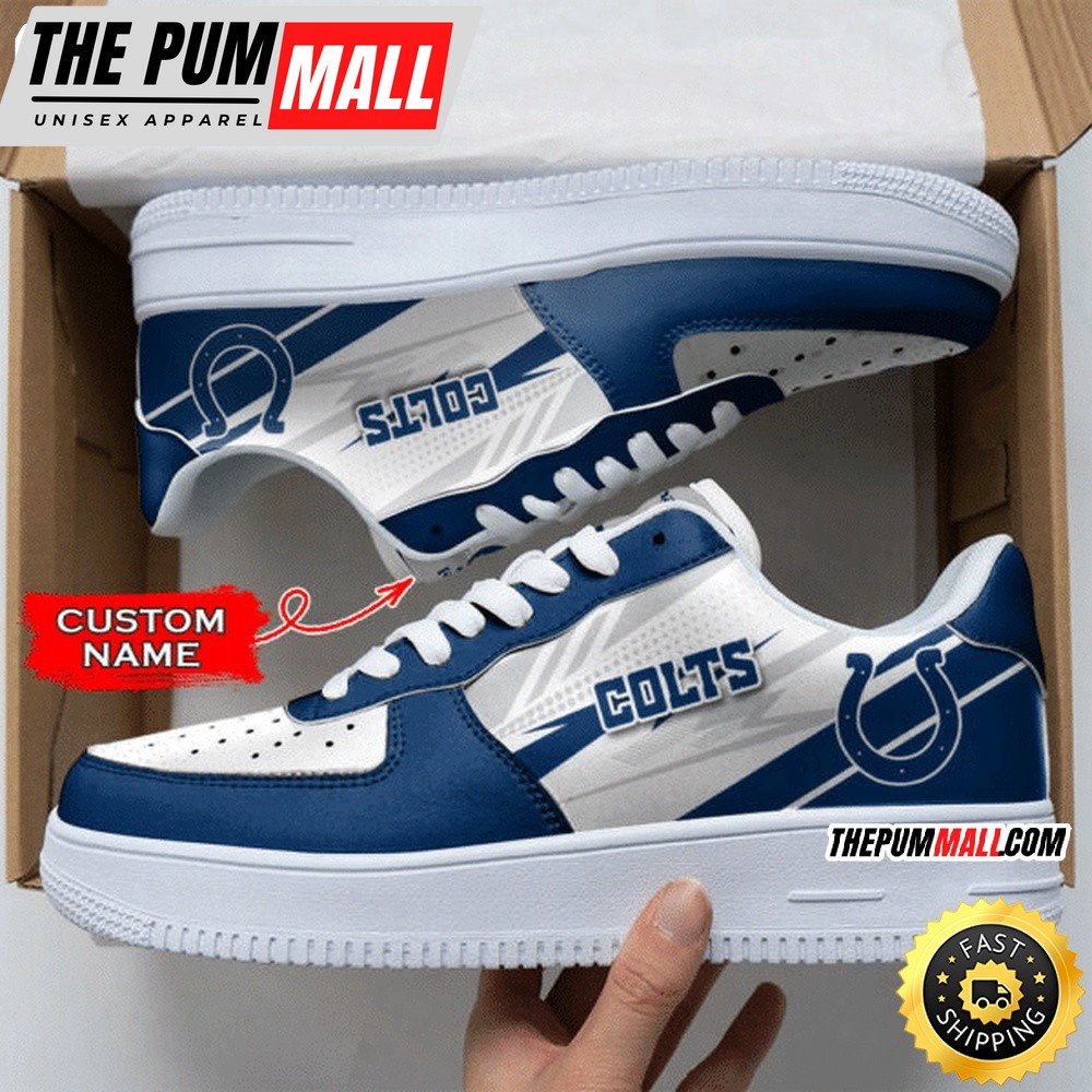 Custom NFL Indianapolis Colts Air Force 1 Shoes Sports Sneaker For Fans