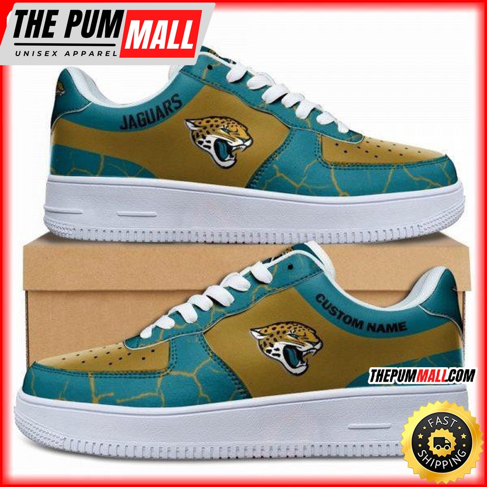 Custom NFL Jacksonville Jaguars Air Force 1 Shoes Sneaker Football Shoes For Fans