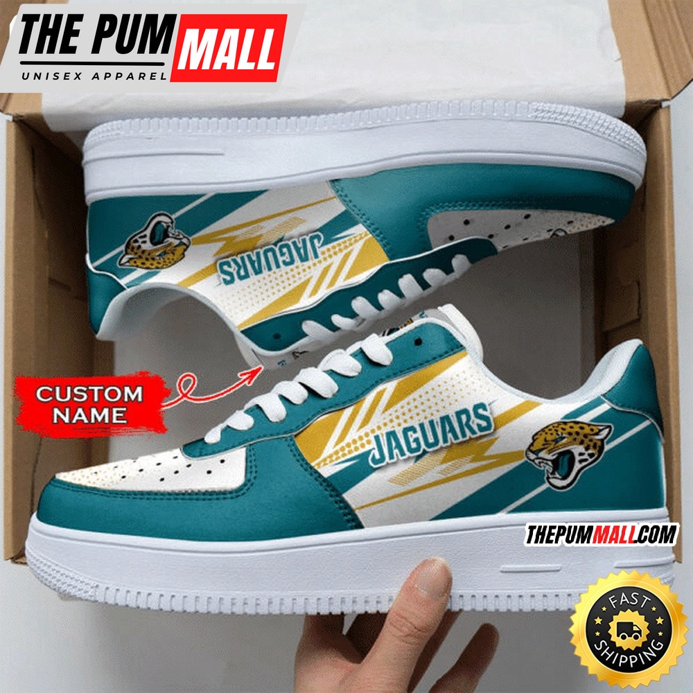 Custom NFL Jacksonville Jaguars Air Force 1 Shoes Sports Sneaker For Fans