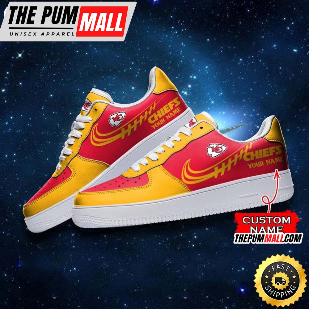Custom NFL Kansas City Chiefs Air Force 1 Shoes Sneaker Football Shoes For Sport Fans