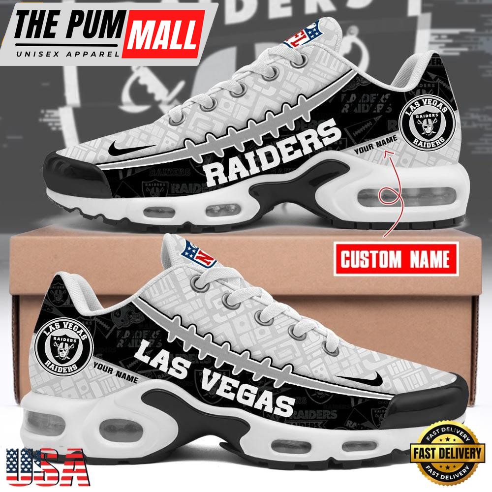 Custom NFL Las Vegas Raiders Limited Design Air Max Plus Shoes Running Sneakers