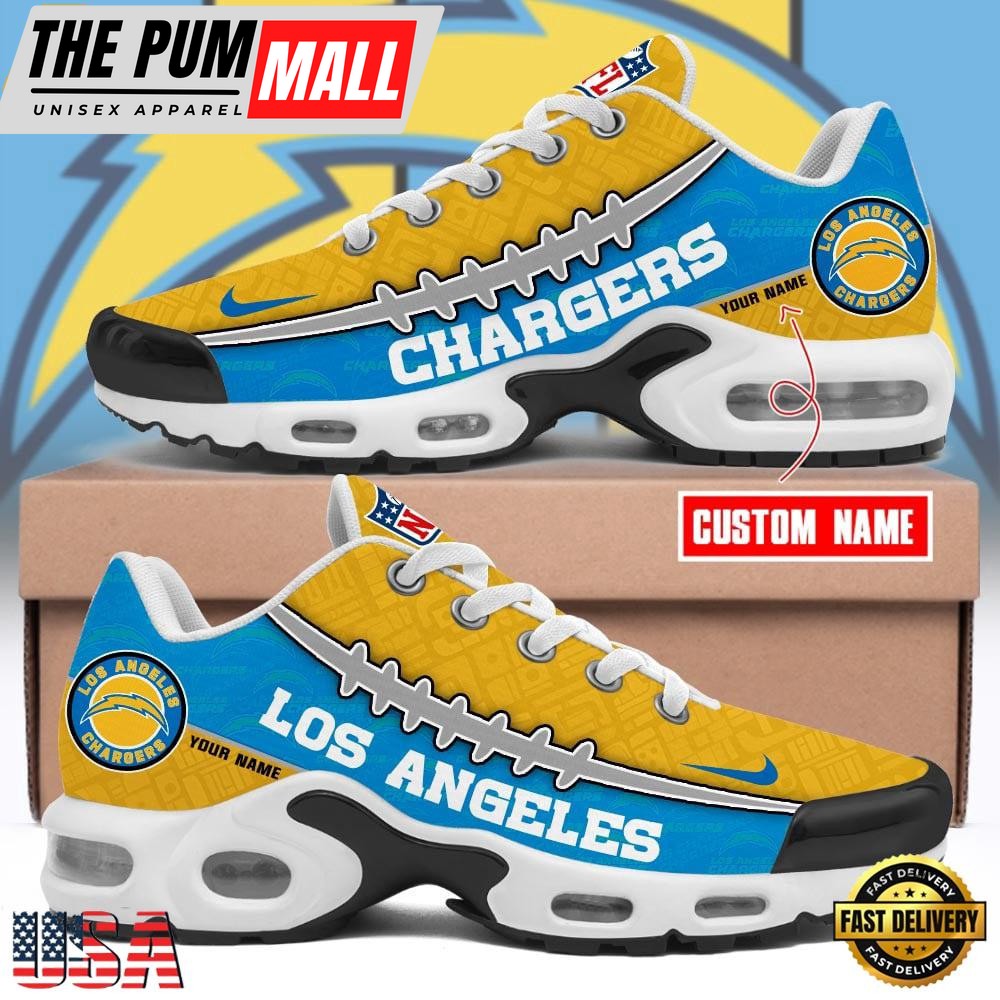 Custom NFL Los Angeles Chargers Limited Design Air Max Plus Shoes Running Sneakers