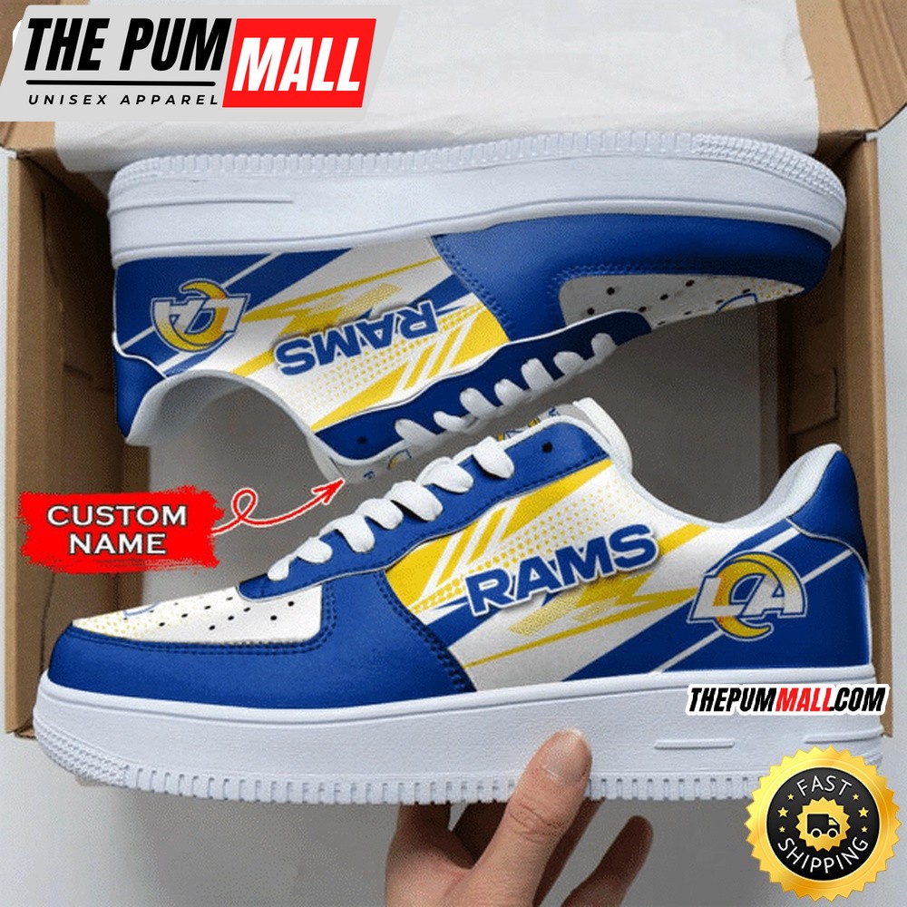 Custom NFL Los Angeles Rams Air Force 1 Shoes Sports Sneaker For Fans