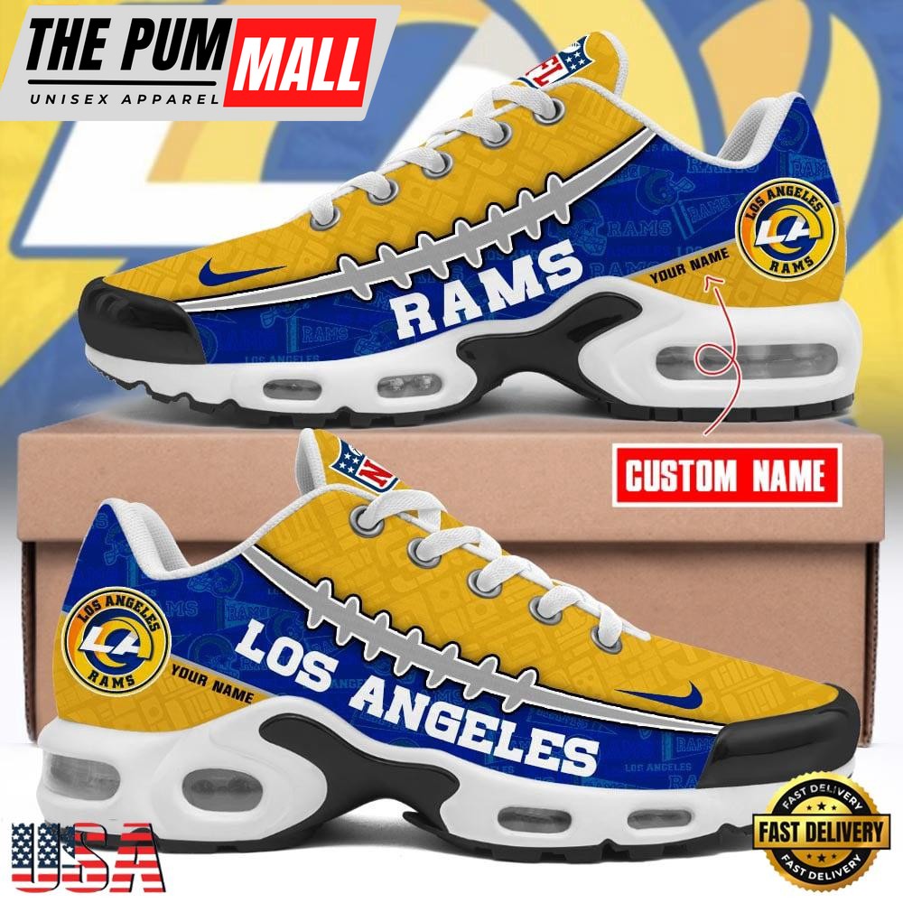 Custom NFL Los Angeles Rams Limited Design Air Max Plus Shoes Running Sneakers