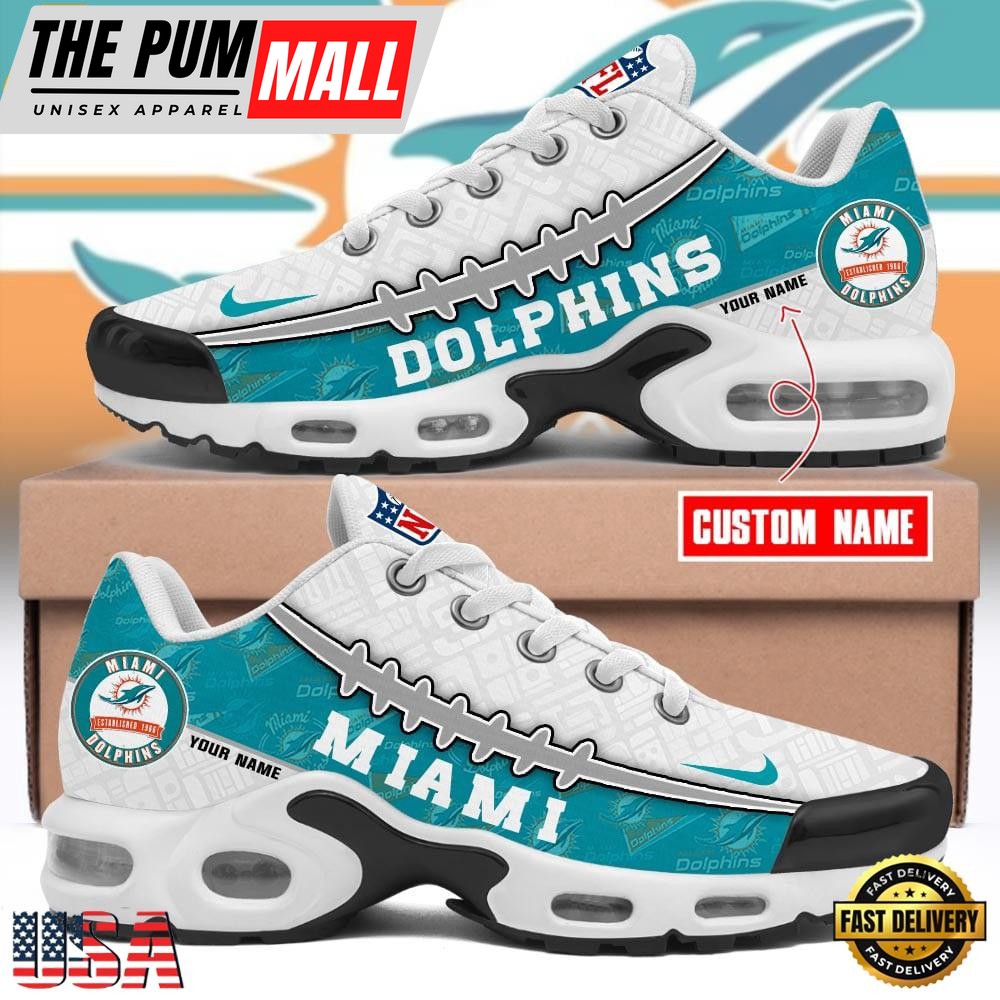 Custom NFL Miami Dolphins Limited Design Air Max Plus Shoes Running Sneakers