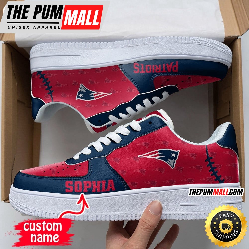 Custom NFL New England Patriots Air Force 1 Shoes Fashionable Air Force 1