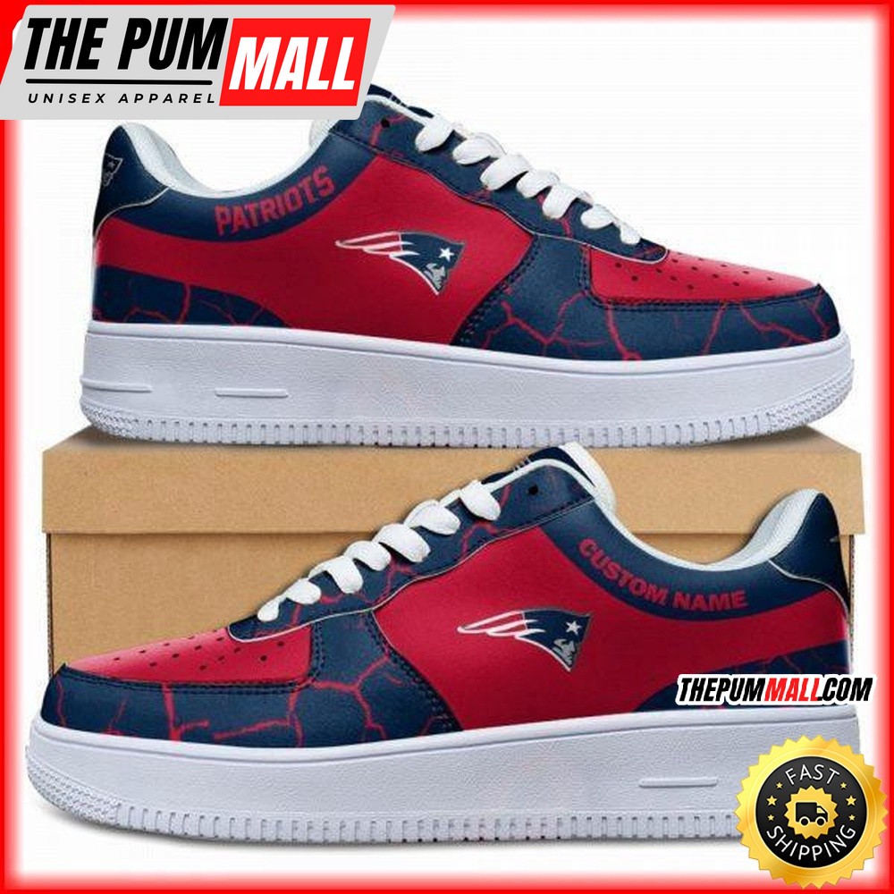 Custom NFL New England Patriots Air Force 1 Shoes Sneaker Football Shoes For Fans
