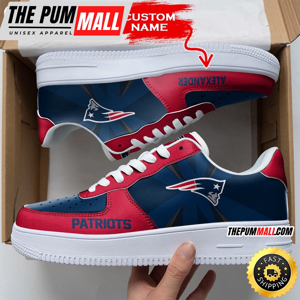 Custom NFL New England Patriots Air Force 1 Shoes Versatile AF1 Series