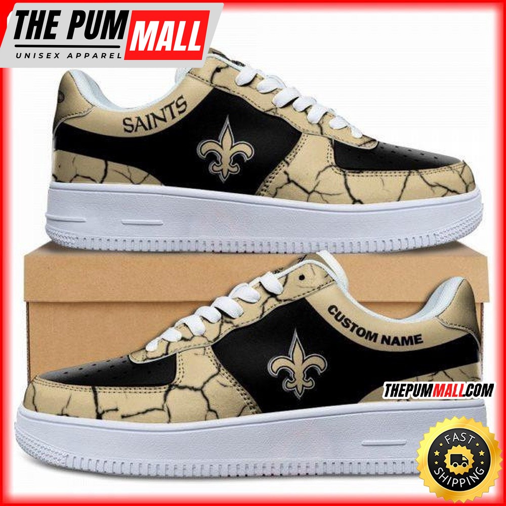 Custom NFL New Orleans Saints Air Force 1 Shoes Sneaker Football Shoes For Fans
