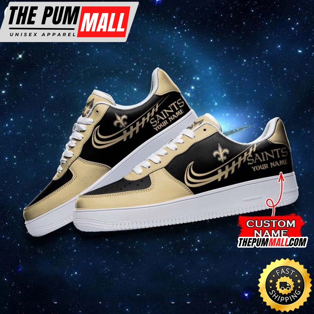 Custom NFL New Orleans Saints Air Force 1 Shoes Sneaker Football Shoes For Sport Fans
